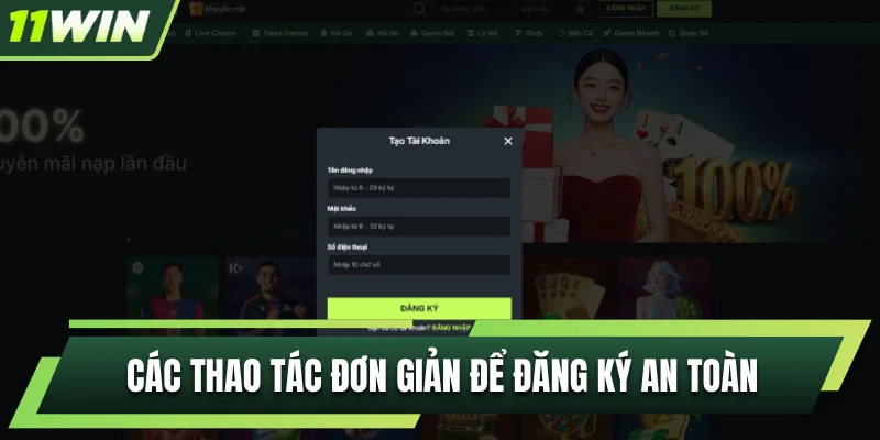 Các thao tác đơn giản để đăng ký tại nhà cái an toàn